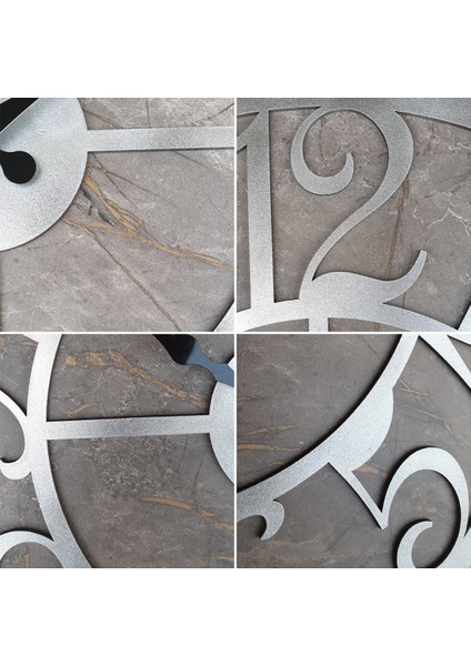 Mermer Desenli Duvar Saati Çap 50 Cm-Çap 80 cm fırsatları