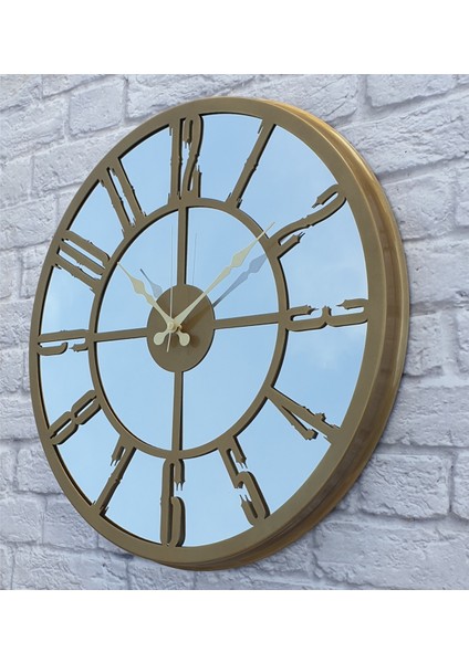 Metal Aynalı Duvar Saati ( Çap 50 cm -Çap 80 cm )