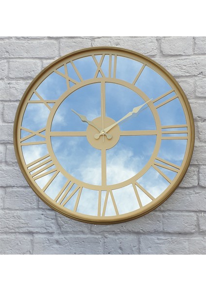 Metal Kasa Aynalı Duvar Saati ( Çap 50 cm -Çap 80 cm ) modelleri