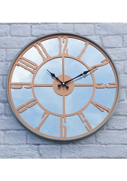 Metal Kasa Aynalı Duvar Saati ( Çap 50 cm -Çap 80 cm ) modelleri