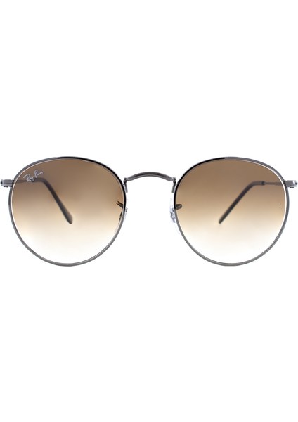 3447-N 004/51 53 ROUND METAL Unisex GÜMÜŞ Yuvarlak Çerçeve Güneş Gözlüğü