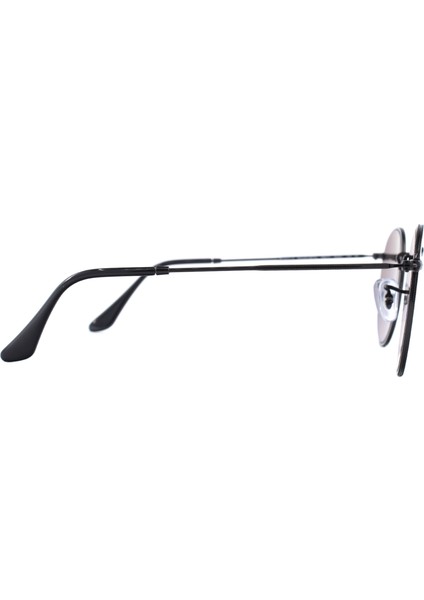 3447-N 002/71 53 ROUND METAL Unisex SİYAH Yuvarlak Çerçeve Güneş Gözlüğü