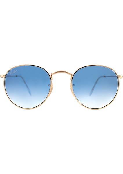 3447-N 001/3F 50 ROUND METAL Unisex GOLD Yuvarlak Çerçeve Güneş Gözlüğü