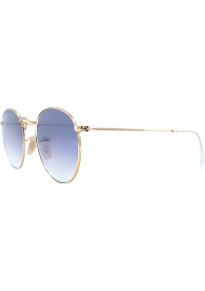 3447-N 001/3F 50 ROUND METAL Unisex GOLD Yuvarlak Çerçeve Güneş Gözlüğü