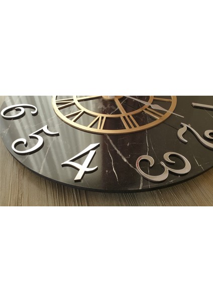 Mermer Desenli Duvar Saati 50 x 80 cm fırsatları