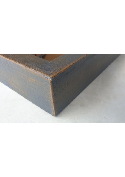 Doğal Masif Eskitme Ahşap Çerçeveli Ceviz Ağacı Kare Duvar Masa Saati 30 x 30 cm fırsatları