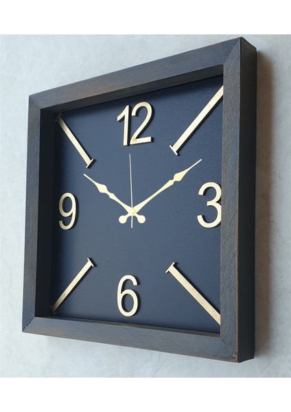 Ahşap Eskitme Kare Gold Altın Duvar Masa Saati fiyatları