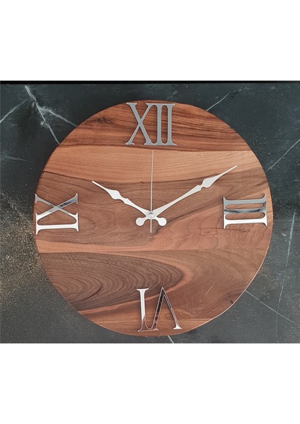 Doğal Ahşap Masif Ceviz Ağacı Duvar Saati 40 cm fiyatları