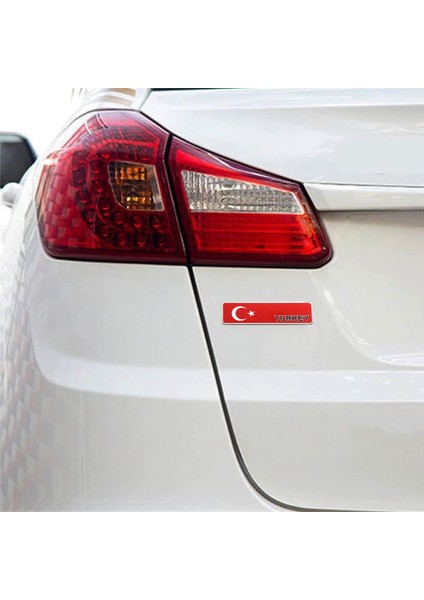 Türkiye Bayrağı Sticker Etiket Alüminyum Tasarımlı Yapışkan modelleri