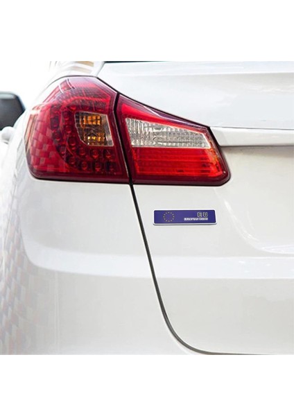 Avrupa Birliği Bayrağı Sticker Etiket Alüminyum Tasarımlı Yapışkan 8682214233188