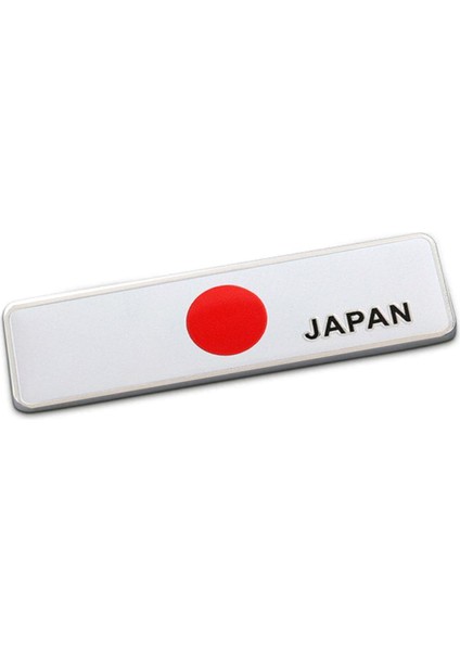 Japonya Bayrağı Sticker Etiket Alüminyum Tasarımlı Yapışkan