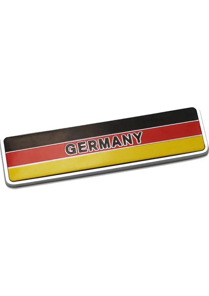 Almanya Bayrağı Sticker Etiket Alüminyum Tasarımlı Yapışkan
