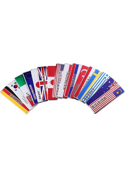 Almanya Bayrağı Sticker Etiket Alüminyum Tasarımlı Yapışkan