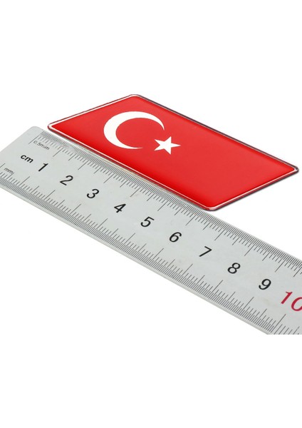 Türkiye Bayrağı Damla Etiket Alüminyum Kenarlı Sticker fırsatları