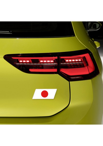 Japonya Bayrağı Damla Etiket Alüminyum Kenarlı Sticker fiyatları