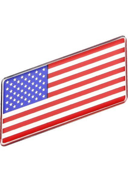 Amerika Bayrağı Damla Etiket Alüminyum Kenarlı Sticker