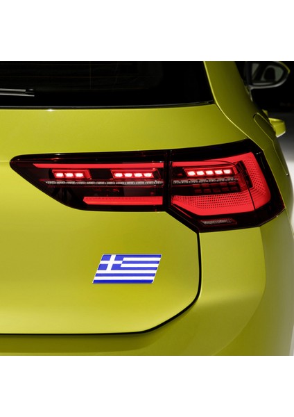 Yunanistan Bayrağı Damla Etiket Alüminyum Kenarlı Sticker fiyatları