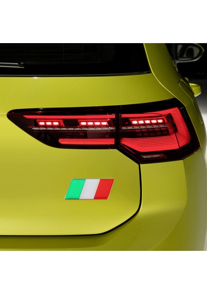 Italya Bayrağı Damla Etiket Alüminyum Kenarlı Sticker fiyatları