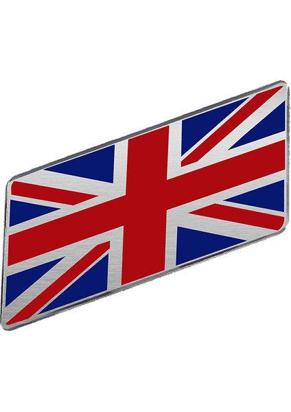 Britanya Bayrağı Damla Etiket Alüminyum Kenarlı Sticker
