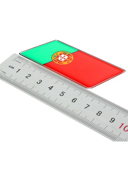 Portekiz Bayrağı Damla Etiket Alüminyum Kenarlı Sticker fırsatları