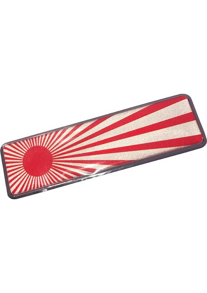 Japon Imparatorluk Bayrağı Damla Etiket Alüminyum Kenarlı Uzun Sticker