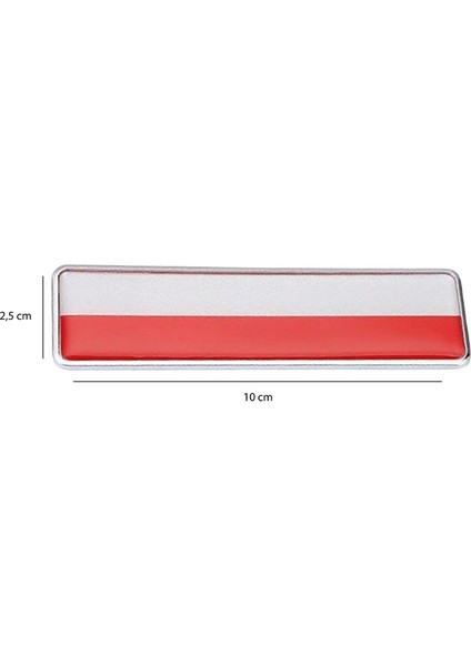 Polonya Bayrağı Damla Etiket Alüminyum Kenarlı Uzun Sticker modelleri