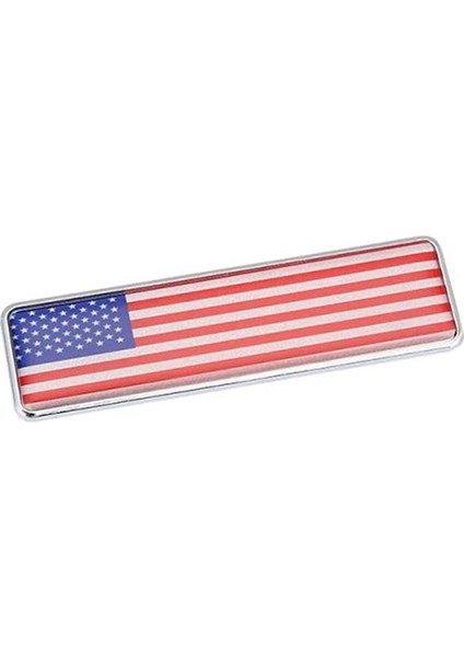 Amerika Bayrağı Damla Etiket Alüminyum Kenarlı Uzun Sticker