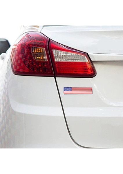 Amerika Bayrağı Damla Etiket Alüminyum Kenarlı Uzun Sticker