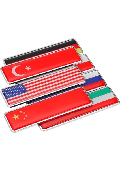 Amerika Bayrağı Damla Etiket Alüminyum Kenarlı Uzun Sticker