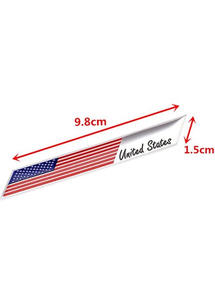 Amerika Bayrağı Sticker Etiket Alüminyum Tasarımlı Çubuk Yapışkan
