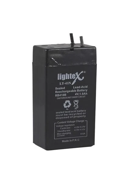 Akü 4V 1A Işıldak Fener (3.5X6.2X2CM) Lightex LT-41N