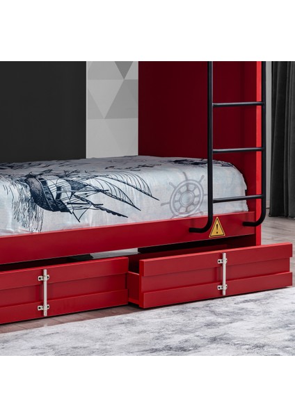 Ranza Konteyner Çekmeceli Ranza + 2 Adet Comfort Yatak