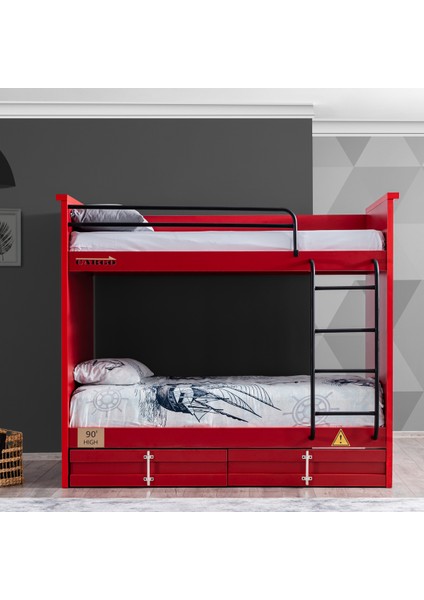 Ranza Konteyner Çekmeceli Ranza + 2 Adet Comfort Yatak