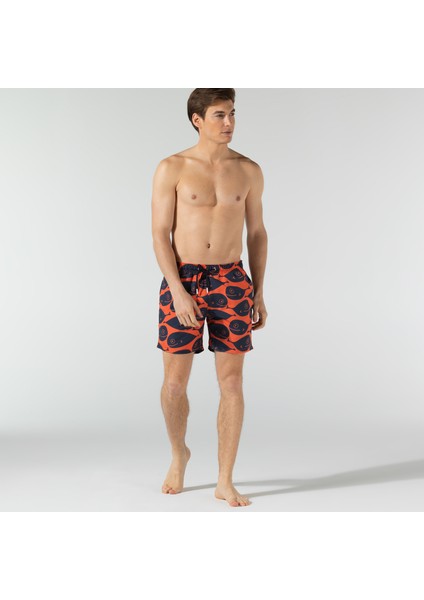 Erkek Turuncu Baskılı Şort Mayo TC0104T.8PR