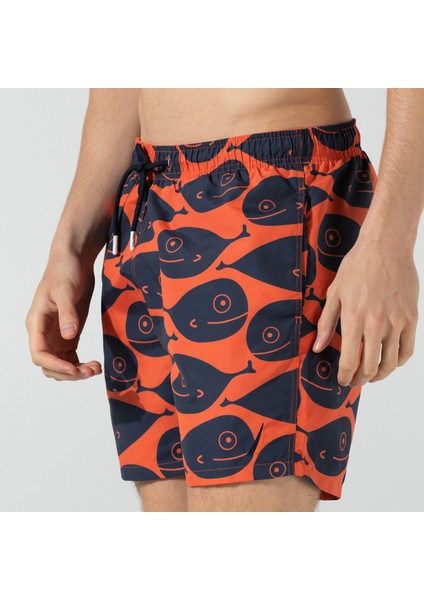 Erkek Turuncu Baskılı Şort Mayo TC0104T.8PR fırsatları