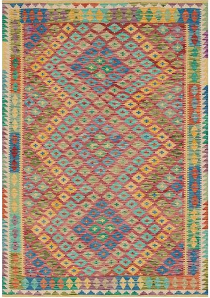 Gloria TD411 Multi Etnik Desen Dokuma Saçaklı Kilim