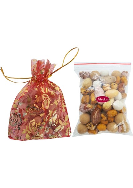 Lüks Hazır Keseli Paketlenmiş Düğün, Nişan ve Kına Kuruyemiş Çerezi 50 gr x 25'li