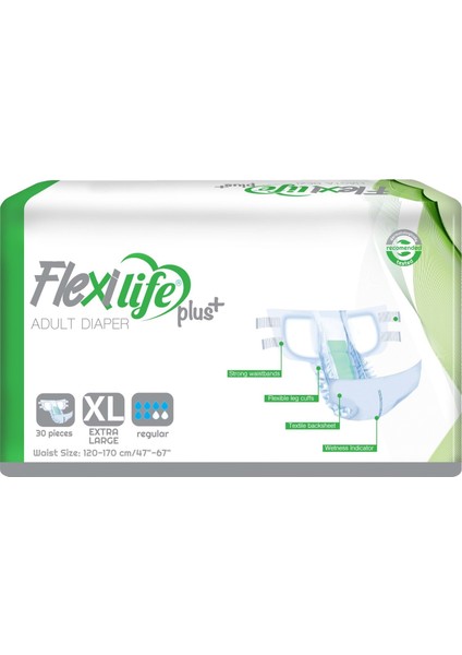Flexilife Yetişkin Hasta Bezi Bel Bantlı Xl Ekstra Büyük (60 Adet)