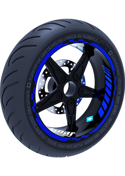 Moto Gp Iç Dış Jant Şeridi Takım Sticker Reflektif & Floresan Renkler Çınar Extreme