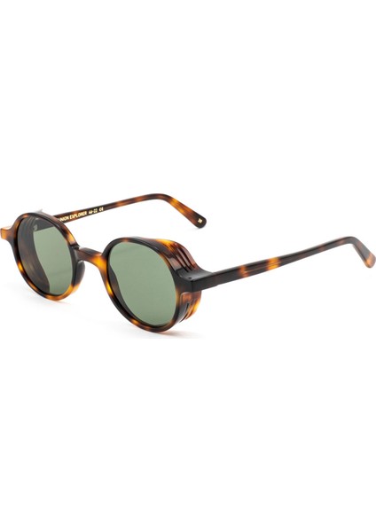 Reunıon Explorer Havana Maculato 39 // Flat Green G15 Lgr Güneş Gözlüğü