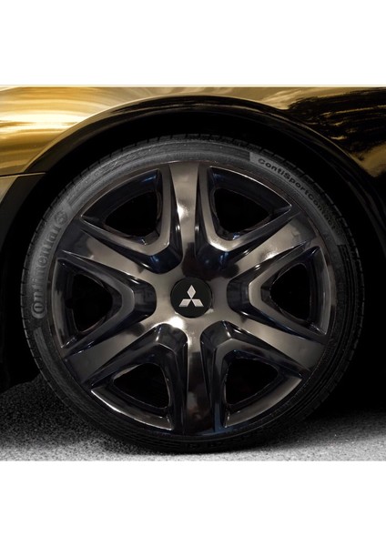 Mi̇tsubi̇shi̇ Galant 14'' Inç Pi̇ano Black 4lü Set Jant Kapağı Çelik Jant Görünümlü