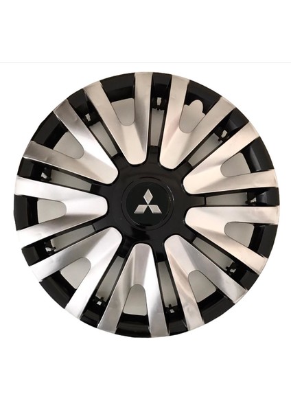 mitsubishi Eclipse 13'' Inç Gri - Siyah 4lü Set Jant Kapağı Çelik Jant Görünümlü