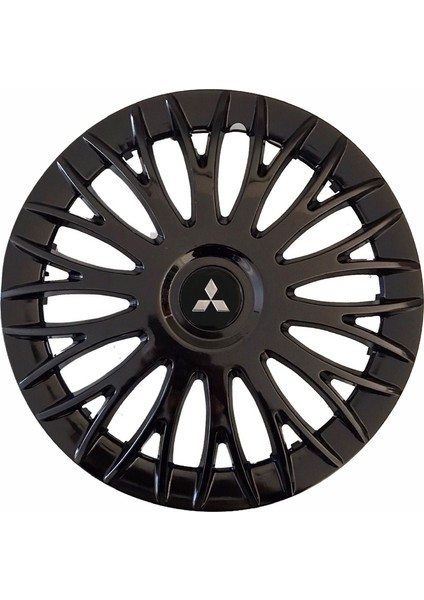Mitsubishi Lancer 15'' Inç Piano Black 4lü Set Jant Kapağı Çelik Jant Görünümlü
