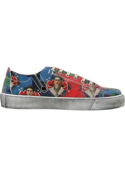 Kadın Vegan Deri Çok Renkli Sneakers - Ethnic Dream Frida Kahlo Tasarım fırsatları