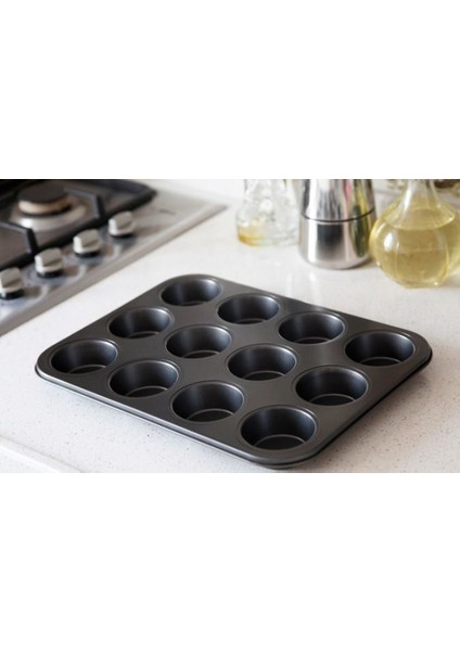 Metal 12'li Muffin Kalıbı
