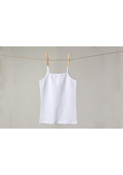 1196 KIZ ÇOCUK ORGANİK BEYAZ ATLET