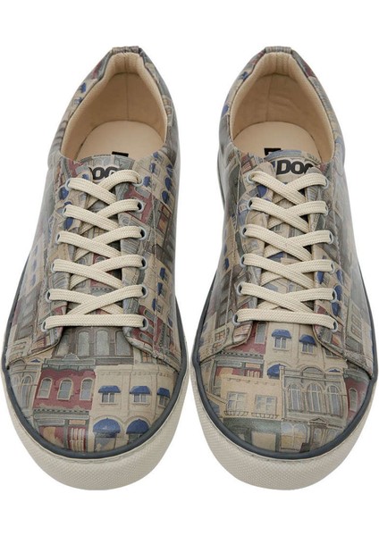 Erkek Vegan Deri Bej Sneakers - Frame of Mind Tasarım fiyatları