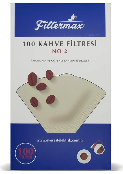 2 Numara Filtre Kahve Makinesi Kağıdı 100'LÜ