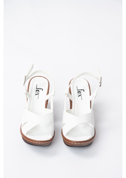 Beyaz Dolgu Topuklu Kadın Ayakkabı K674041309 modelleri