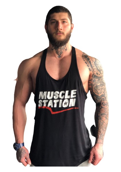Toughman Tank Workout Siyah Fitness Atlet